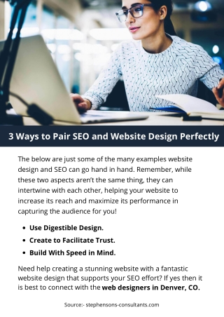 3 Ways to Pair SEO and Website Design Perfectly