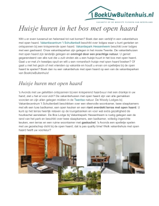 Huisje met open haard