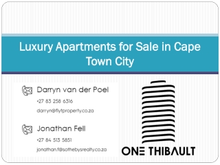 Luxury Apartments for Sale in Cape Town City