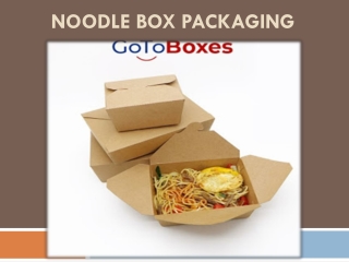 Noodle Box Packaging