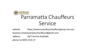 Parramatta Chauffeurs Service
