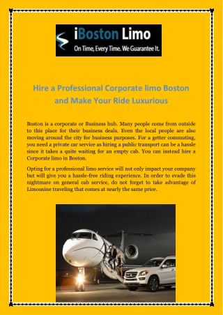 Corporate Transportation Boston