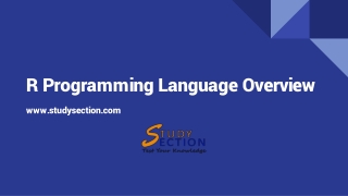 R Programming Language Overview