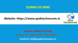 Buy SUNMI D2 MINI at cheap cost from SPOK Technocom