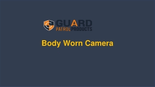 Body Worn Cameras by GPP