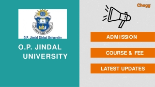 O P Jindal Global University - [JGU], Sonipat