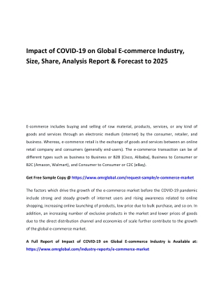 Global E-commerce Industry