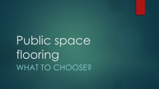 Public space flooring