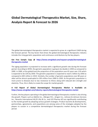 Global Dermatological Therapeutics Market pdf