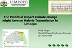 The Potential Impact Climate Change might have on Malaria Transmission in Limpopo