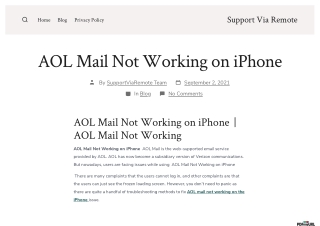AOL Mail Not Working on iPhone