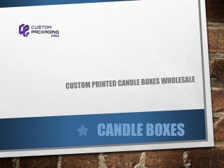 Candle Boxes