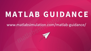 MATLAB Guidance For Research Scholars