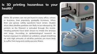 Is 3D printing hazardous to your health