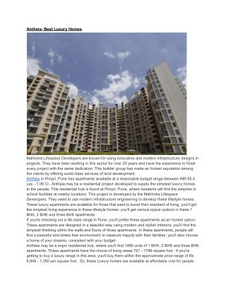 Antheia- Best Luxury Homes