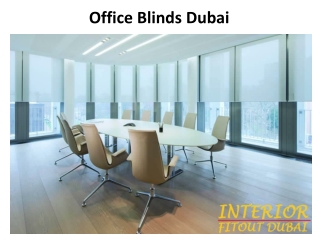 Office Blinds Dubai