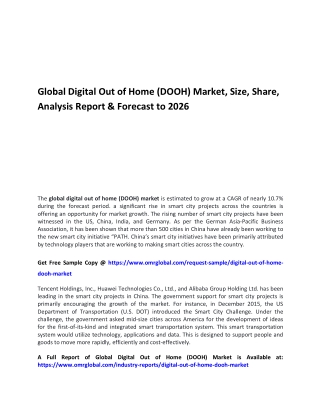 Global Digital Out of Home (DOOH) Market