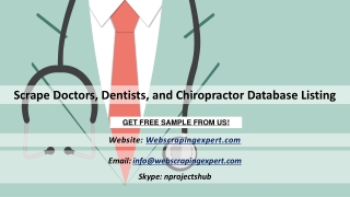 Scrape Doctors, Dentists, and Chiropractor Database Listing