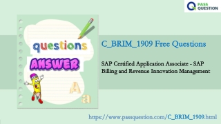 SAP Billing and Revenue Innovation Management C_BRIM_1909 Practice Test Questions