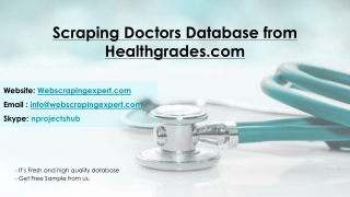 Scraping Doctors Database from Healthgrades.com