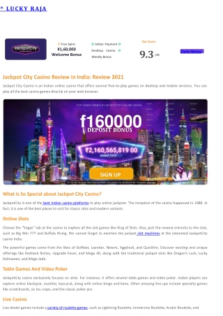 Jackpot City Casino Review