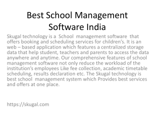 Best School Management Software India