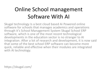 Online School management Software With AI