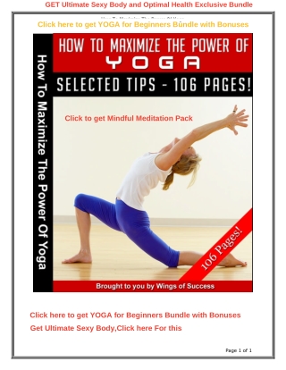 How to Maximize the Power of Yoga