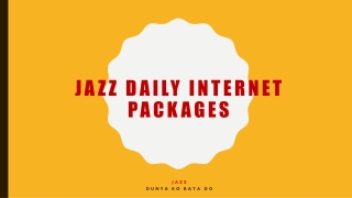 Jazz Daily Internet Packages