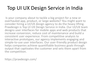 Top UI UX Design Service in India