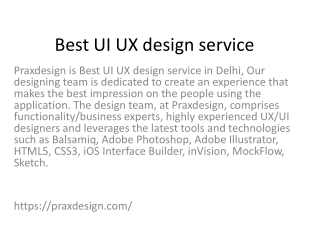 Best UI UX design service