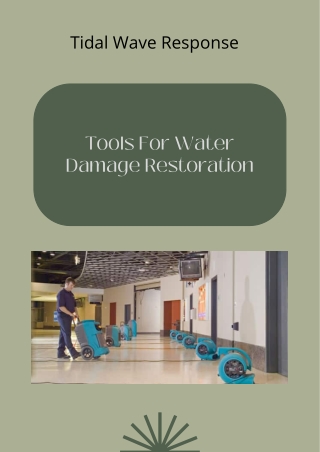 Tools for Water Damage Restoration