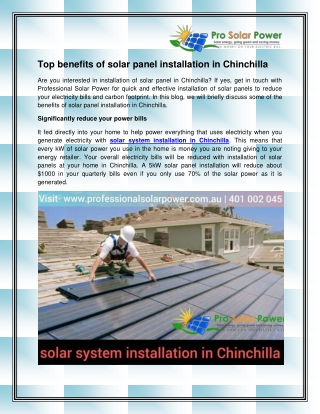 Best Solar Panel in Chinchilla