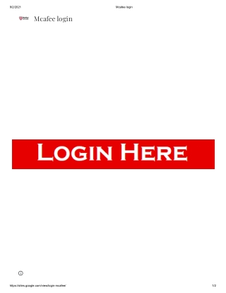 How to log in to McAfee for the first time