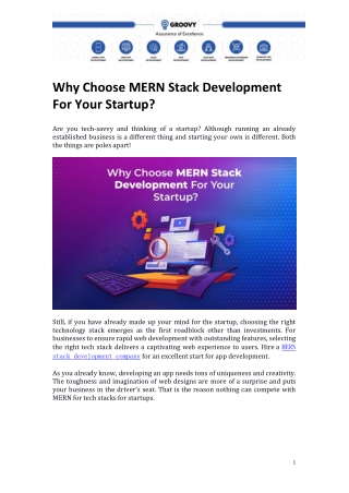Why Choose MERN Stack Development For Your Startup