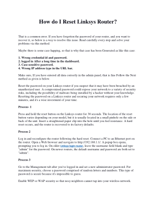 How to login to my linksys router