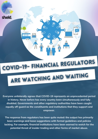 Covid-19- Financial Regulators are Watching and Waiting