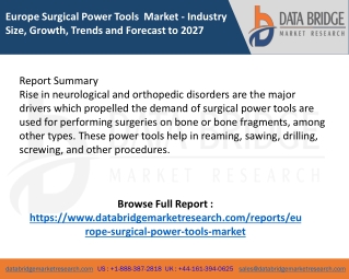Europe Surgical Power Tools  Market