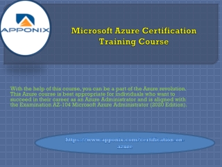 Microsoft Azure Certification Training Course