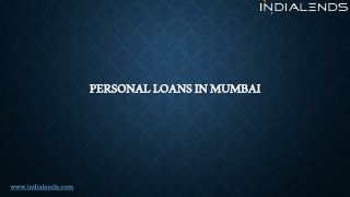 Personal Loans in Mumbai