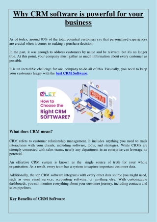 Why CRM software is powerful for your business