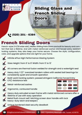 Exterior Doors Tucson, Sliding Glass Doors Tucson AZ