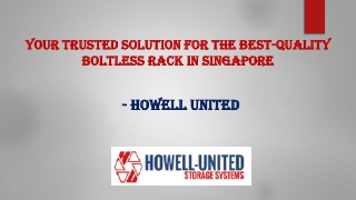 Your Trusted Solution for the Best-Quality Boltless Rack in Singapore