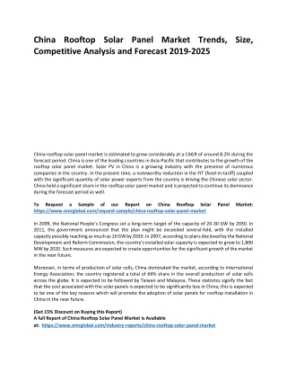 China Rooftop Solar Panel Market Trends, Size, Competitive Analysis and Forecast