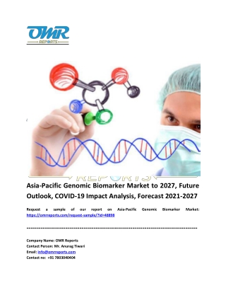 Asia-Pacific Genomic Biomarker Market Size, Share, Industry Growth, Report 2027