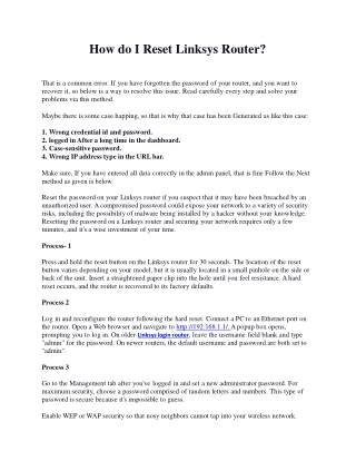 How to login to my linksys router