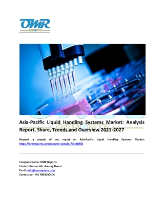 Asia-Pacific Liquid Handling Systems Market Size, Share, Impressive Industry Gro