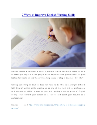 7 Ways to Improve English Writing Skills