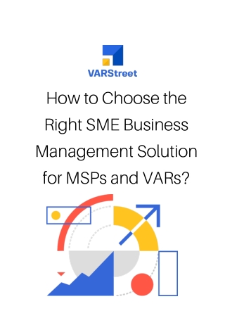 How to Choose the Right SME Business Management Solution for MSPs and VARs ?