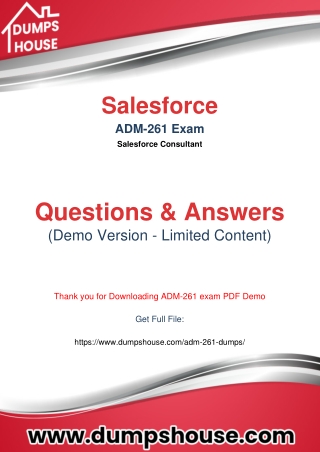 Study With Salesforce ADM-261 Actual Questions To Boost Your Preparation